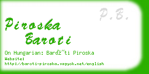 piroska baroti business card